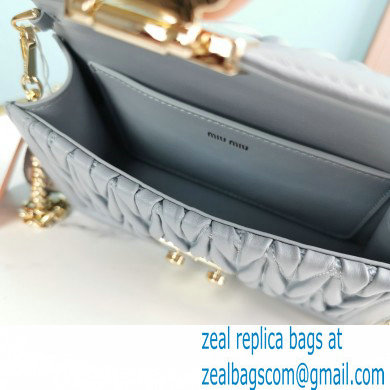 Miu Miu Confidential Matelasse Nappa Leather Bag 5BH099 Gray - Click Image to Close