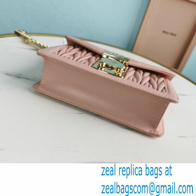 Miu Miu Confidential Matelasse Nappa Leather Bag 5BH099 Nude Pink