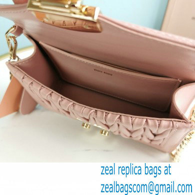 Miu Miu Confidential Matelasse Nappa Leather Bag 5BH099 Nude Pink