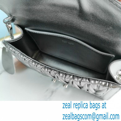 Miu Miu Confidential Matelasse Nappa Leather Bag 5BH099 Silver