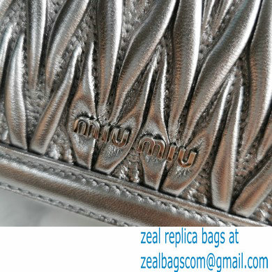 Miu Miu Confidential Matelasse Nappa Leather Bag 5BH099 Silver