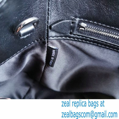Miu Miu Crystal Cloque Nappa Leather HandBag 5BA067 Black