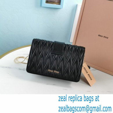 Miu Miu Matelasse Nappa Leather Bag 5BH095 Black