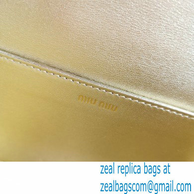 Miu Miu Matelasse Nappa Leather Bag 5BH095 Gold - Click Image to Close