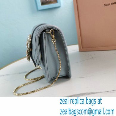 Miu Miu Matelasse Nappa Leather Bag 5BH095 Light Blue - Click Image to Close