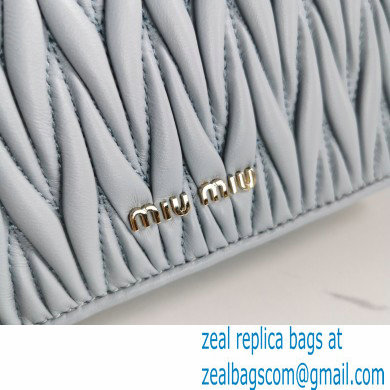 Miu Miu Matelasse Nappa Leather Bag 5BH095 Light Blue - Click Image to Close