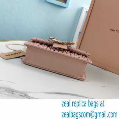 Miu Miu Matelasse Nappa Leather Bag 5BH095 Nude Pink - Click Image to Close