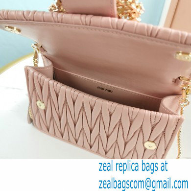 Miu Miu Matelasse Nappa Leather Bag 5BH095 Nude Pink