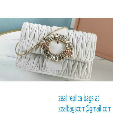 Miu Miu Matelasse Nappa Leather Bag 5BH095 White