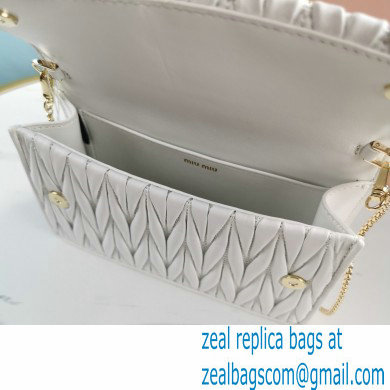 Miu Miu Matelasse Nappa Leather Bag 5BH095 White