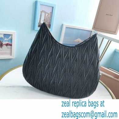 Miu Miu Matelasse Nappa Leather Shoulder Bag 5BC085 Black - Click Image to Close
