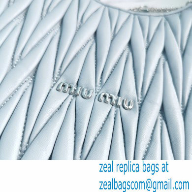 Miu Miu Matelasse Nappa Leather Shoulder Bag 5BC085 Light Blue - Click Image to Close
