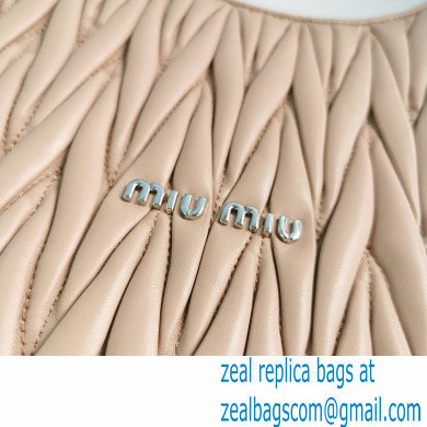 Miu Miu Matelasse Nappa Leather Shoulder Bag 5BC085 Nude - Click Image to Close