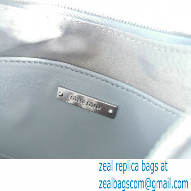 Miu Miu Matelasse Nappa Leather Shoulder Bag 5BH189 Light Blue - Click Image to Close