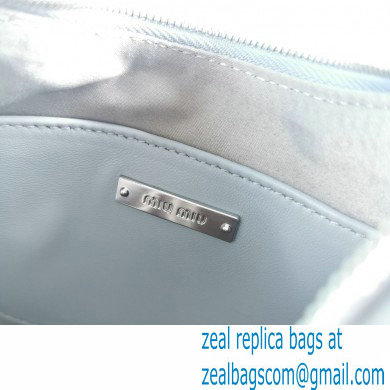 Miu Miu Matelasse Nappa Leather Shoulder Bag 5BH189 Light Blue