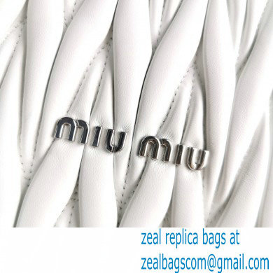 Miu Miu Matelasse Nappa Leather Shoulder Bag 5BH189 White