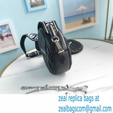 Miu Miu Matelasse Nappa Leather Shoulder Bag 5BH191 Black - Click Image to Close