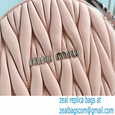 Miu Miu Matelasse Nappa Leather Shoulder Bag 5BH191 Nude Pink