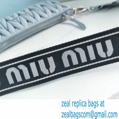 Miu Miu Shine Matelasse Shoulder Bag 5BH190 Light Blue - Click Image to Close