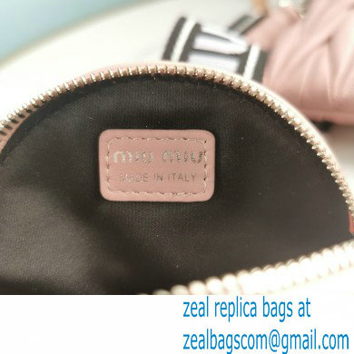 Miu Miu Shine Matelasse Shoulder Bag 5BH190 Nude Pink