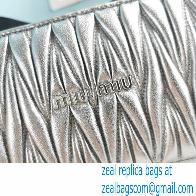 Miu Miu Shine Matelasse Shoulder Bag 5BH190 Silver - Click Image to Close