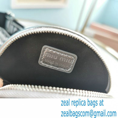 Miu Miu Shine Matelasse Shoulder Bag 5BH190 Silver