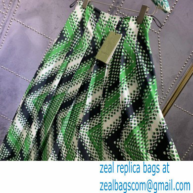 gucci Chevron print silk skirt 409370 2021