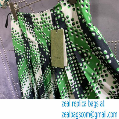 gucci Chevron print silk skirt 409370 2021