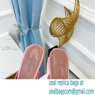 Amina Muaddi Heel 9.5cm Begum Mules Shadow Pink - Click Image to Close