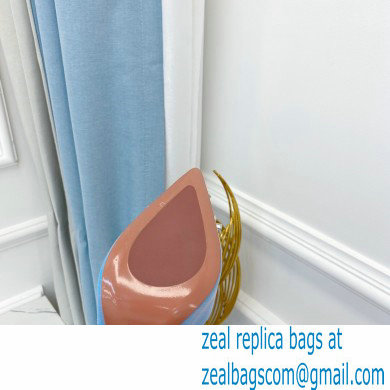 Amina Muaddi Heel 9.5cm Begum Slingback Pumps Shadow Blue - Click Image to Close