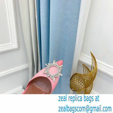 Amina Muaddi Heel 9.5cm Begum Slingback Pumps Shadow Pink