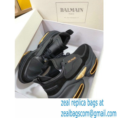 Balmain Leather And Suede Bbold Low-top Sneakers 02 2021 - Click Image to Close