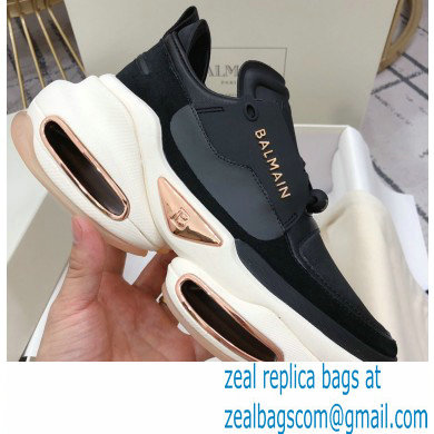 Balmain Leather And Suede Bbold Low-top Sneakers 05 2021 - Click Image to Close