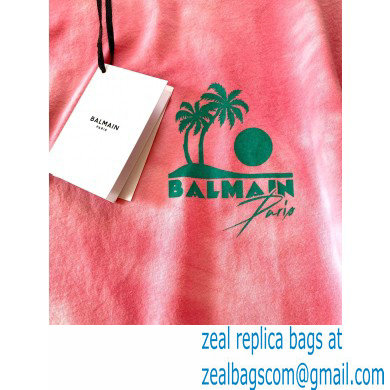 Balmain logo printed T-shirt pink 2021