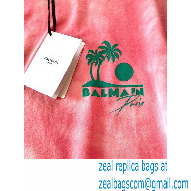 Balmain logo printed T-shirt pink 2021 - Click Image to Close