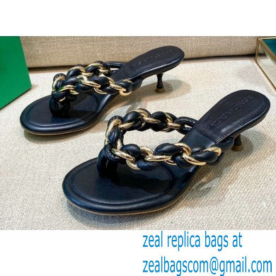 Bottega Veneta Leather Dot Sandals Black 2021