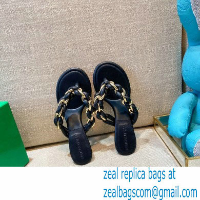 Bottega Veneta Leather Dot Sandals Black 2021 - Click Image to Close