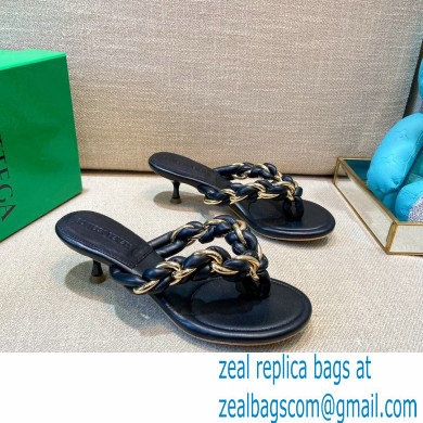 Bottega Veneta Leather Dot Sandals Black 2021