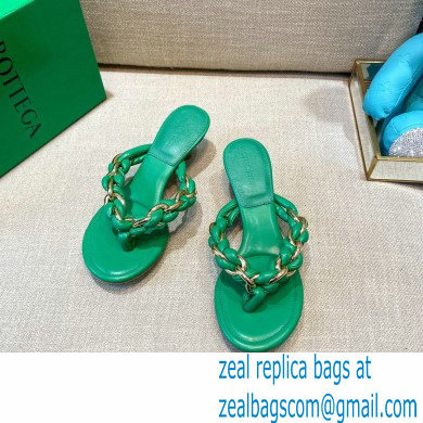 Bottega Veneta Leather Dot Sandals Green 2021 - Click Image to Close