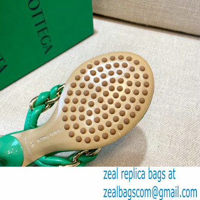 Bottega Veneta Leather Dot Sandals Green 2021