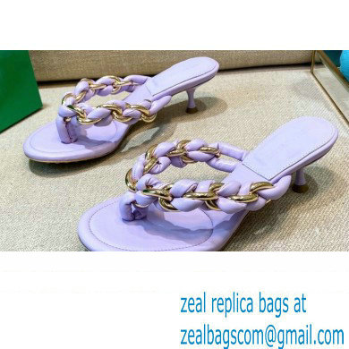 Bottega Veneta Leather Dot Sandals Lavender 2021