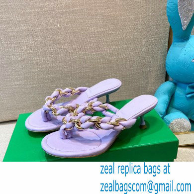 Bottega Veneta Leather Dot Sandals Lavender 2021