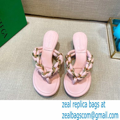 Bottega Veneta Leather Dot Sandals Pink 2021