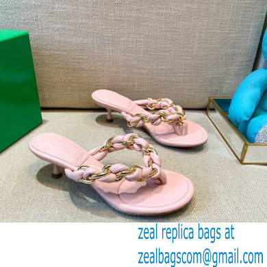 Bottega Veneta Leather Dot Sandals Pink 2021