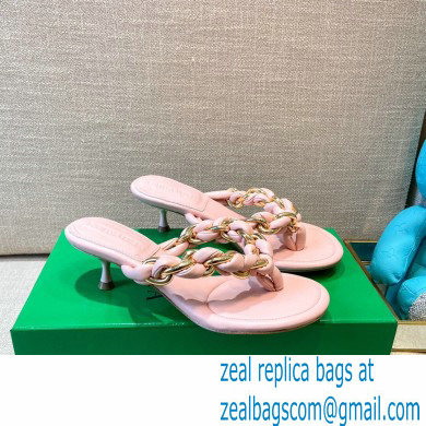 Bottega Veneta Leather Dot Sandals Pink 2021