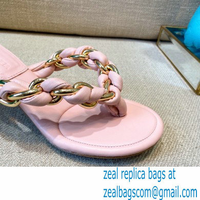 Bottega Veneta Leather Dot Sandals Pink 2021 - Click Image to Close