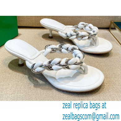 Bottega Veneta Leather Dot Sandals White 2021