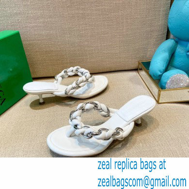 Bottega Veneta Leather Dot Sandals White 2021