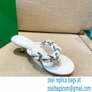 Bottega Veneta Leather Dot Sandals White 2021 - Click Image to Close