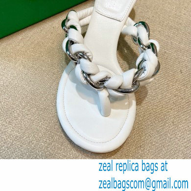 Bottega Veneta Leather Dot Sandals White 2021
